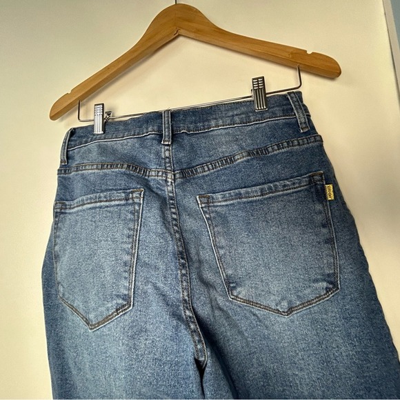 Vibrant miu Golden Blue Mom Jeans 11 W29 NWT - Picture 5 of 10